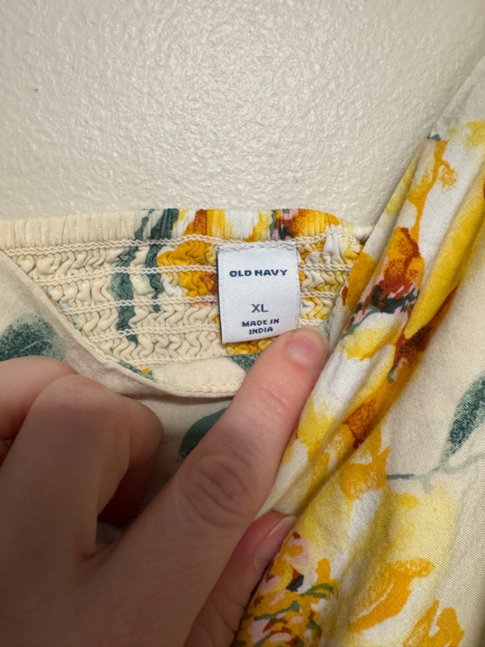 Old Navy Cream Romper with Yellow Floral Print - Picture 6 of 7